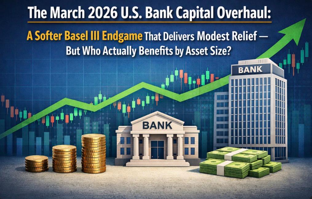 The March 2026 U.S. Bank Capital Overhaul: A Softer Basel III Endgame That Delivers Modest Relief — But Who Actually Benefits by Asset Size?